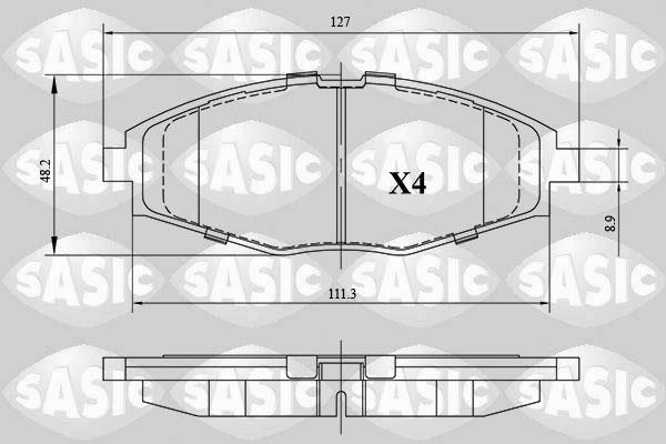 Sasic 6216124 - Bremžu uzliku kompl., Disku bremzes www.autospares.lv