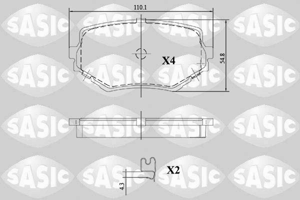 Sasic 6216123 - Bremžu uzliku kompl., Disku bremzes www.autospares.lv