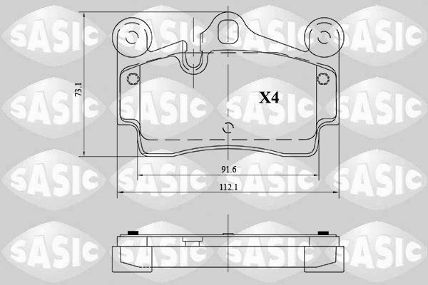 Sasic 6216127 - Тормозные колодки, дисковые, комплект www.autospares.lv