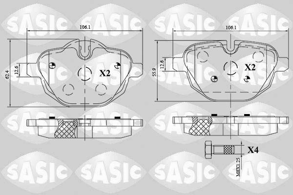 Sasic 6216174 - Bremžu uzliku kompl., Disku bremzes www.autospares.lv