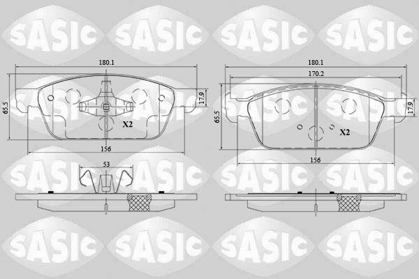 Sasic 6216178 - Bremžu uzliku kompl., Disku bremzes autospares.lv