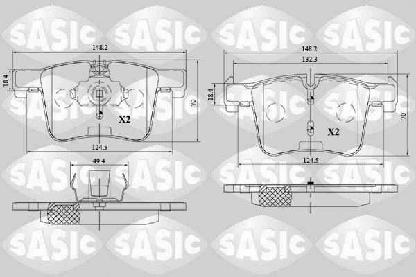 Sasic 6216173 - Bremžu uzliku kompl., Disku bremzes www.autospares.lv