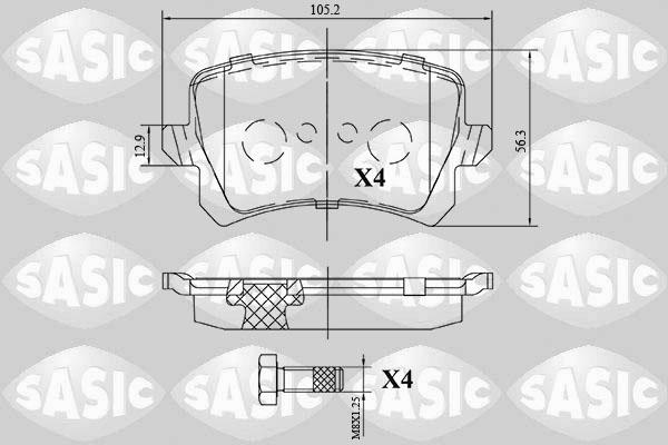 Sasic 6216172 - Bremžu uzliku kompl., Disku bremzes www.autospares.lv