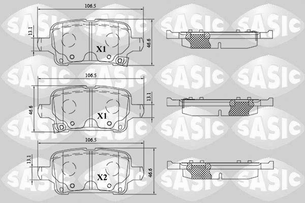 Sasic 6216209 - Bremžu uzliku kompl., Disku bremzes www.autospares.lv