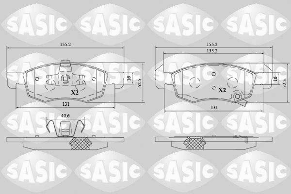 Sasic 6216203 - Bremžu uzliku kompl., Disku bremzes www.autospares.lv