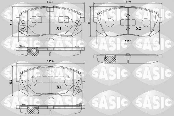 Sasic 6216214 - Bremžu uzliku kompl., Disku bremzes autospares.lv