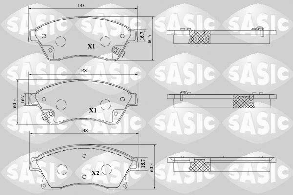 Sasic 6216215 - Bremžu uzliku kompl., Disku bremzes www.autospares.lv