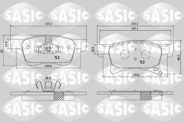 Sasic 6216210 - Bremžu uzliku kompl., Disku bremzes www.autospares.lv