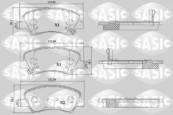 Sasic 6216213 - Bremžu uzliku kompl., Disku bremzes autospares.lv