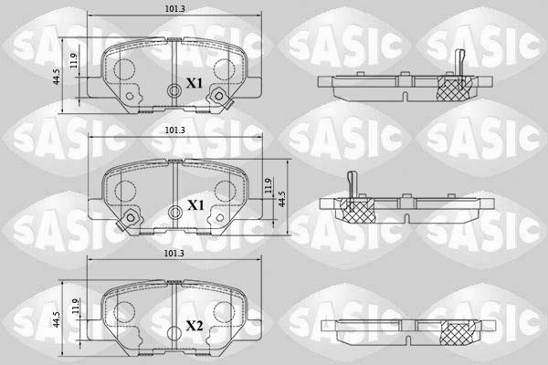 Sasic 6210094 - Bremžu uzliku kompl., Disku bremzes www.autospares.lv