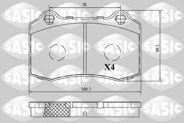 Sasic 6210093 - Bremžu uzliku kompl., Disku bremzes www.autospares.lv