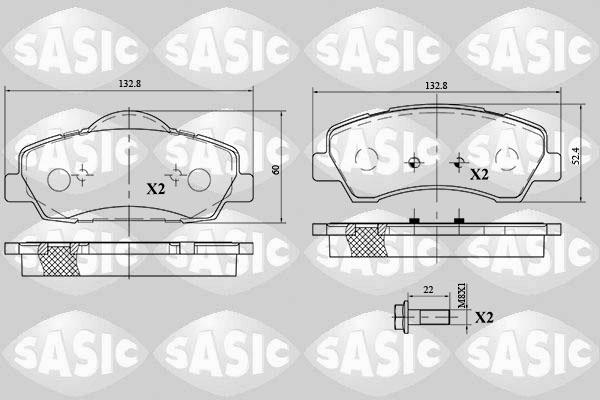 Sasic 6210049 - Bremžu uzliku kompl., Disku bremzes www.autospares.lv