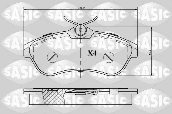 Sasic 6210044 - Bremžu uzliku kompl., Disku bremzes www.autospares.lv