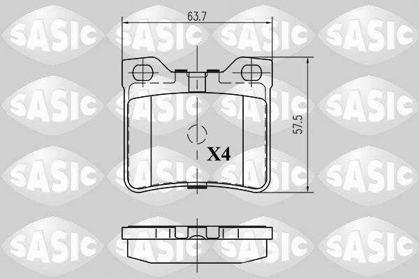 Sasic 6210041 - Bremžu uzliku kompl., Disku bremzes www.autospares.lv