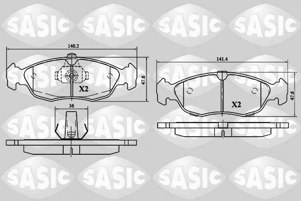 Sasic 6210048 - Тормозные колодки, дисковые, комплект www.autospares.lv