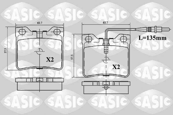 Sasic 6210047 - Bremžu uzliku kompl., Disku bremzes autospares.lv