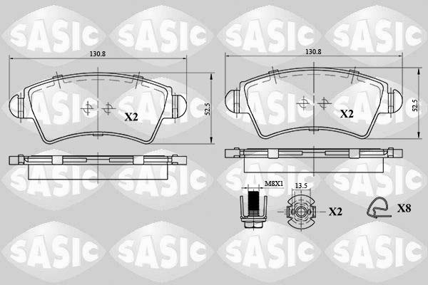 Sasic 6210056 - Bremžu uzliku kompl., Disku bremzes www.autospares.lv