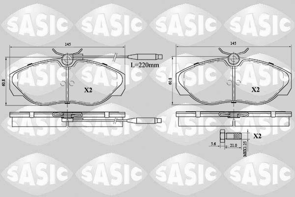 Sasic 6210058 - Brake Pad Set, disc brake www.autospares.lv