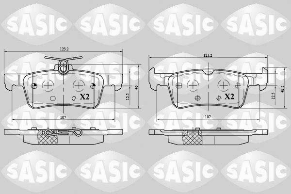 Sasic 6210053 - Bremžu uzliku kompl., Disku bremzes www.autospares.lv