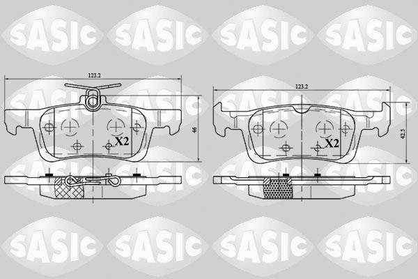 Sasic 6210052 - Bremžu uzliku kompl., Disku bremzes www.autospares.lv