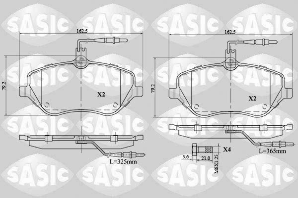 Sasic 6210057 - Bremžu uzliku kompl., Disku bremzes autospares.lv