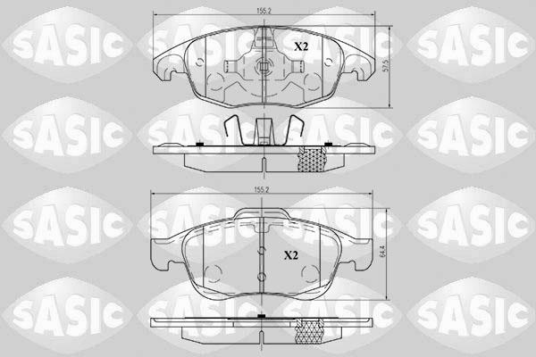 Sasic 6210009 - Bremžu uzliku kompl., Disku bremzes autospares.lv