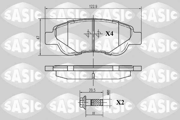 Sasic 6210006 - Bremžu uzliku kompl., Disku bremzes www.autospares.lv