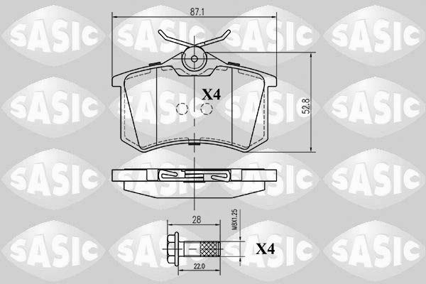 Sasic 6210001 - Bremžu uzliku kompl., Disku bremzes autospares.lv