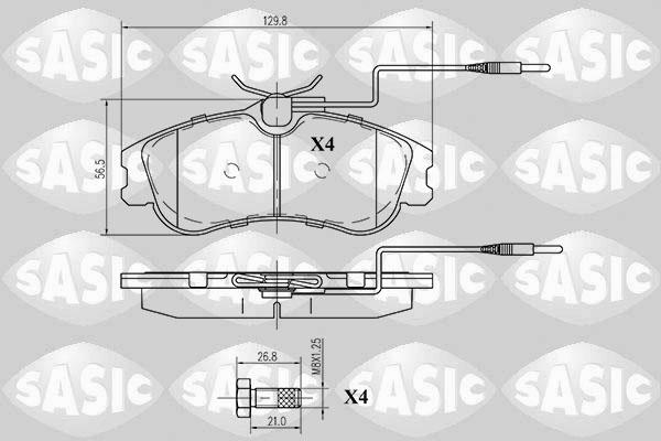 Sasic 6210007 - Bremžu uzliku kompl., Disku bremzes www.autospares.lv