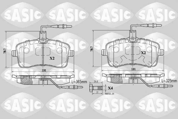 Sasic 6210019 - Bremžu uzliku kompl., Disku bremzes autospares.lv