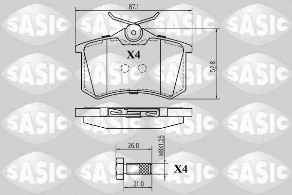 Sasic 6210014 - Тормозные колодки, дисковые, комплект www.autospares.lv