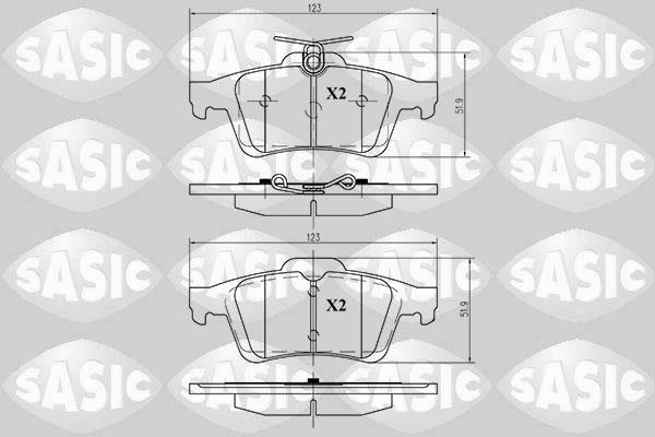 Sasic 6210016 - Тормозные колодки, дисковые, комплект www.autospares.lv