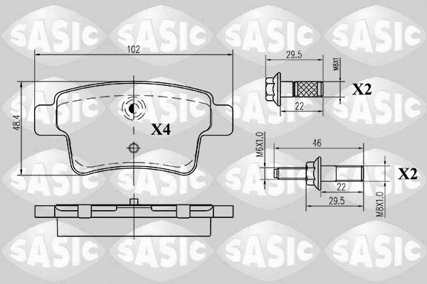 Sasic 6210018 - Bremžu uzliku kompl., Disku bremzes www.autospares.lv