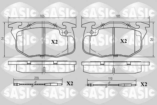 Sasic 6210013 - Тормозные колодки, дисковые, комплект www.autospares.lv