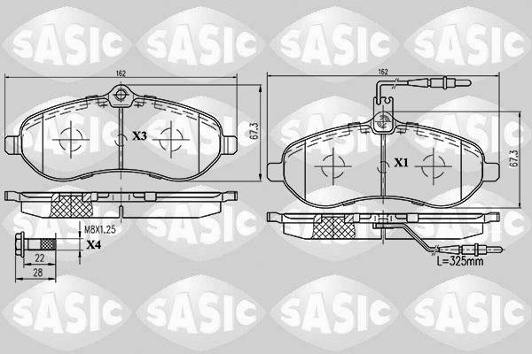 Sasic 6210017 - Bremžu uzliku kompl., Disku bremzes autospares.lv