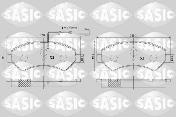 Sasic 6210084 - Bremžu uzliku kompl., Disku bremzes www.autospares.lv