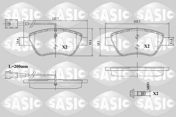 Sasic 6210081 - Bremžu uzliku kompl., Disku bremzes www.autospares.lv