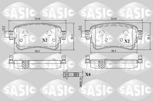 Sasic 6210083 - Bremžu uzliku kompl., Disku bremzes www.autospares.lv