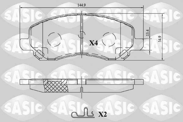 Sasic 6210087 - Тормозные колодки, дисковые, комплект www.autospares.lv