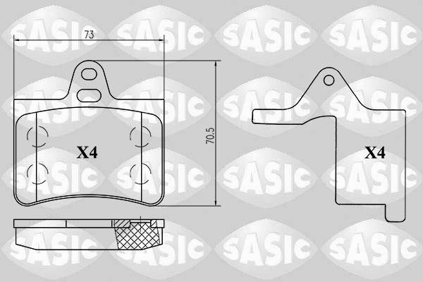 Sasic 6210034 - Bremžu uzliku kompl., Disku bremzes autospares.lv