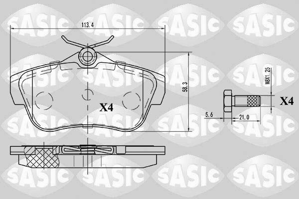 Sasic 6210037 - Bremžu uzliku kompl., Disku bremzes autospares.lv