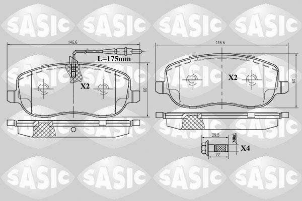 Sasic 6210029 - Bremžu uzliku kompl., Disku bremzes www.autospares.lv