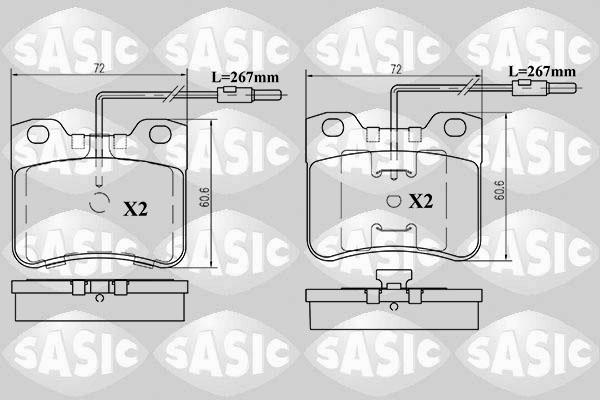 Sasic 6210024 - Bremžu uzliku kompl., Disku bremzes www.autospares.lv