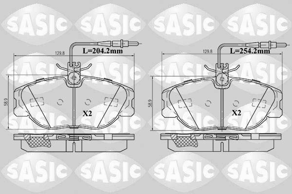 Sasic 6210028 - Bremžu uzliku kompl., Disku bremzes www.autospares.lv