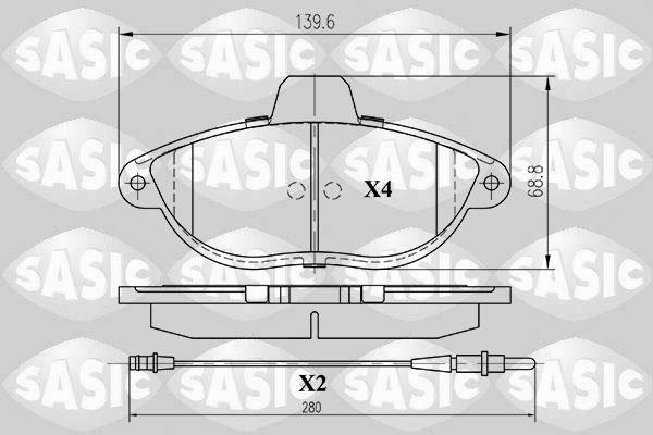 Sasic 6210027 - Bremžu uzliku kompl., Disku bremzes www.autospares.lv