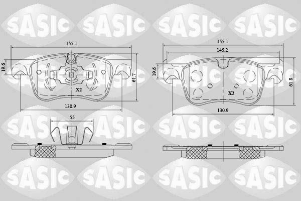 Sasic 6210073 - Bremžu uzliku kompl., Disku bremzes www.autospares.lv