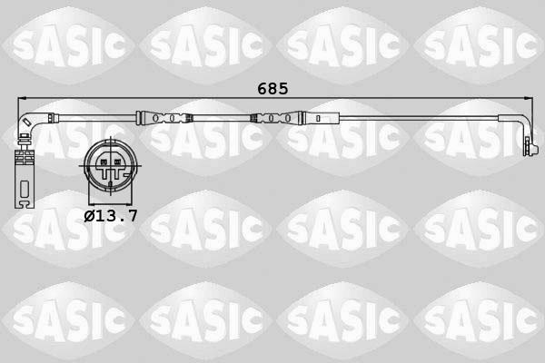 Sasic 6236009 - Indikators, Bremžu uzliku nodilums www.autospares.lv