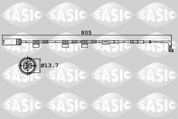 Sasic 6236014 - Indikators, Bremžu uzliku nodilums www.autospares.lv