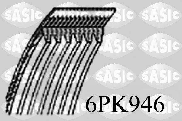 Sasic 6PK946 - Поликлиновой ремень www.autospares.lv