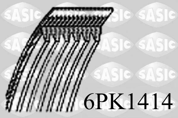 Sasic 6PK1414 - Поликлиновой ремень www.autospares.lv